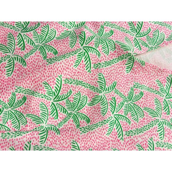 C&C California Sleeveless Pink & Green Palm Print Shift Dress size 12 - Picture 5 of 6